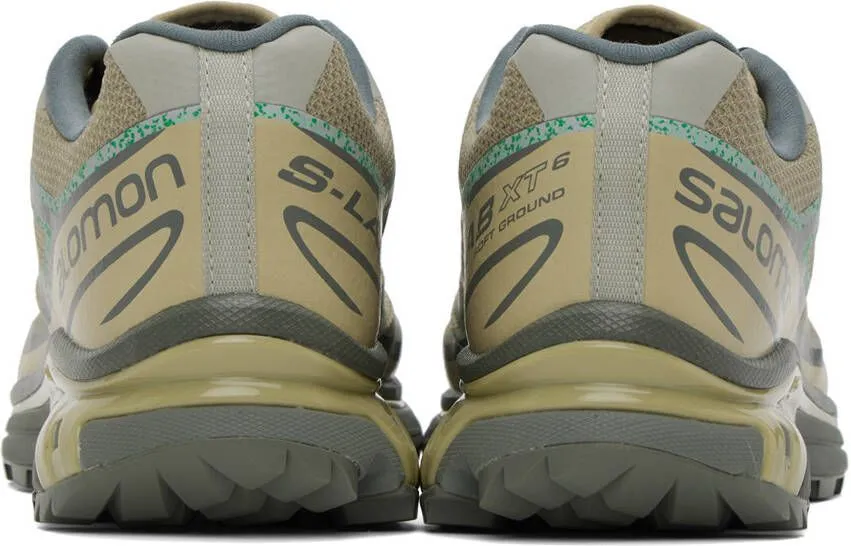 Salomon Taupe & Gray XT-6 Mindful Sneakers