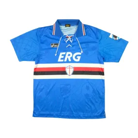 Sampdoria Original Asics 1995/1996 Home Vintage Football Shirt Large