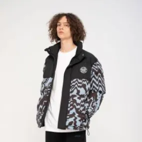 Santa Cruz Acidic Mens Puffer Jacket - Black/Blue Grey