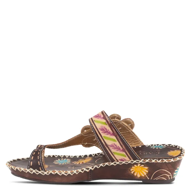  Santorini Slide Sandal in Brown CLOSEOUTS  