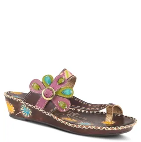  Santorini Slide Sandal in Brown CLOSEOUTS  