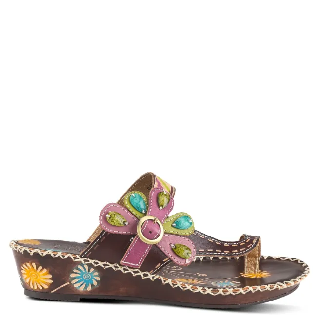  Santorini Slide Sandal in Brown CLOSEOUTS  