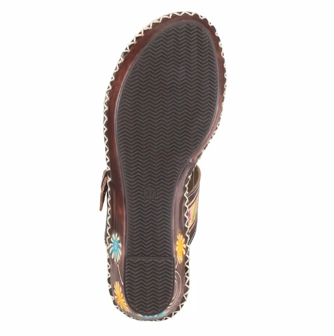  Santorini Slide Sandal in Brown CLOSEOUTS  