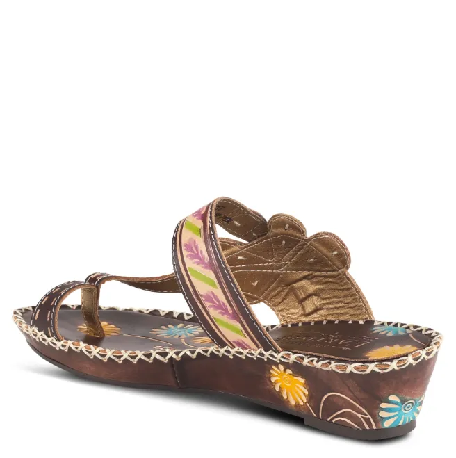  Santorini Slide Sandal in Brown CLOSEOUTS  