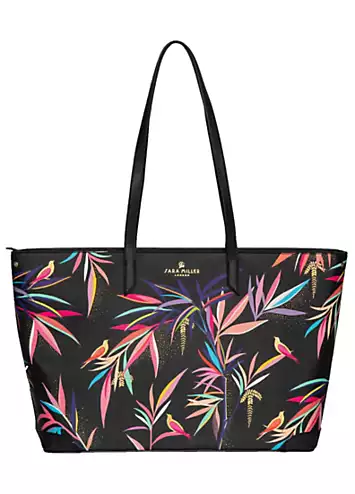 Sara Miller Black Bamboo Large Tote Bag | Grattan