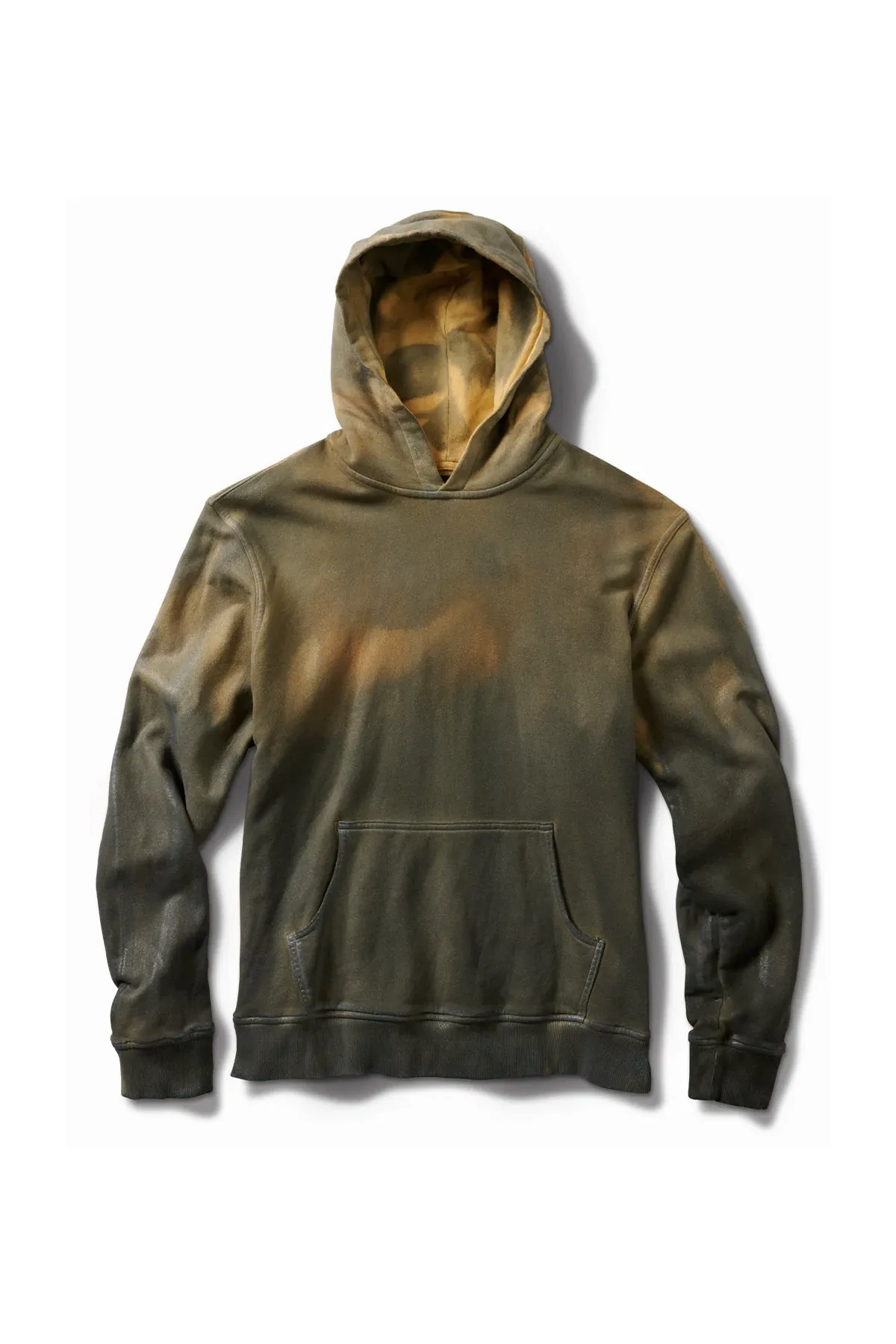 SCHAEFFER'S GARMENT HOTEL | AGED OVERSIZED OIL STAINED LEATHERIZED HOODIE