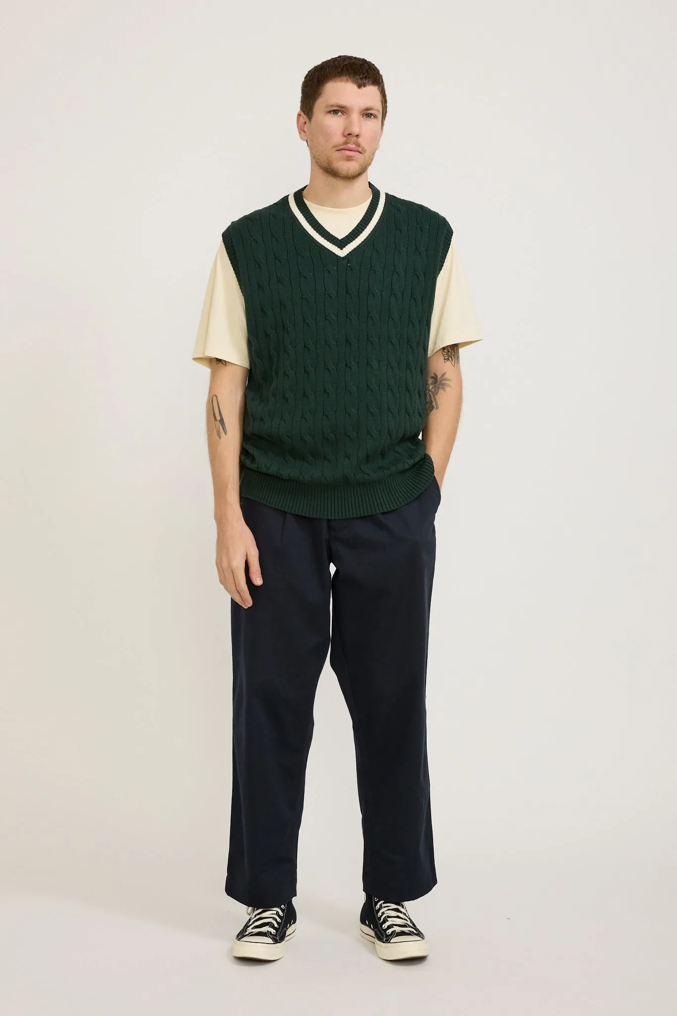School House Knit Vest Forest