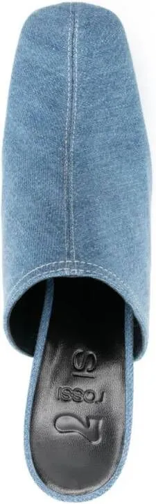 Sergio Rossi 135mm denim platform mules Blue