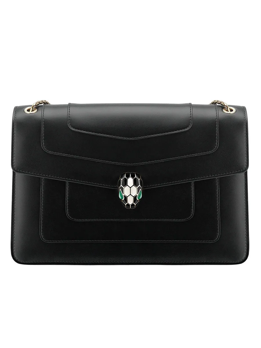 Serpenti Forever Shoulder Bag in Black
