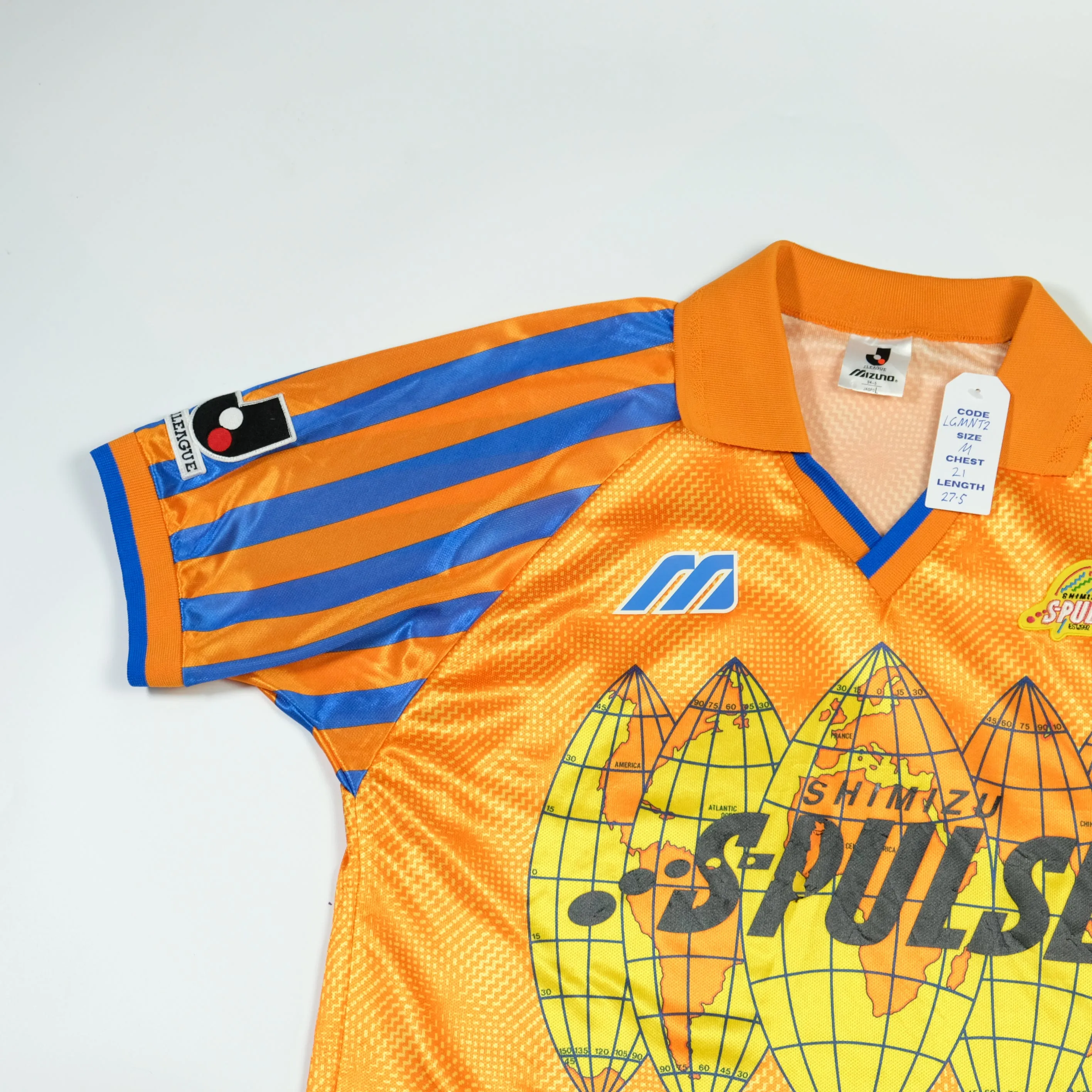 Shimizu S-Pulse 1993/1994 J-League Japan Mizuno Football Shirt Medium