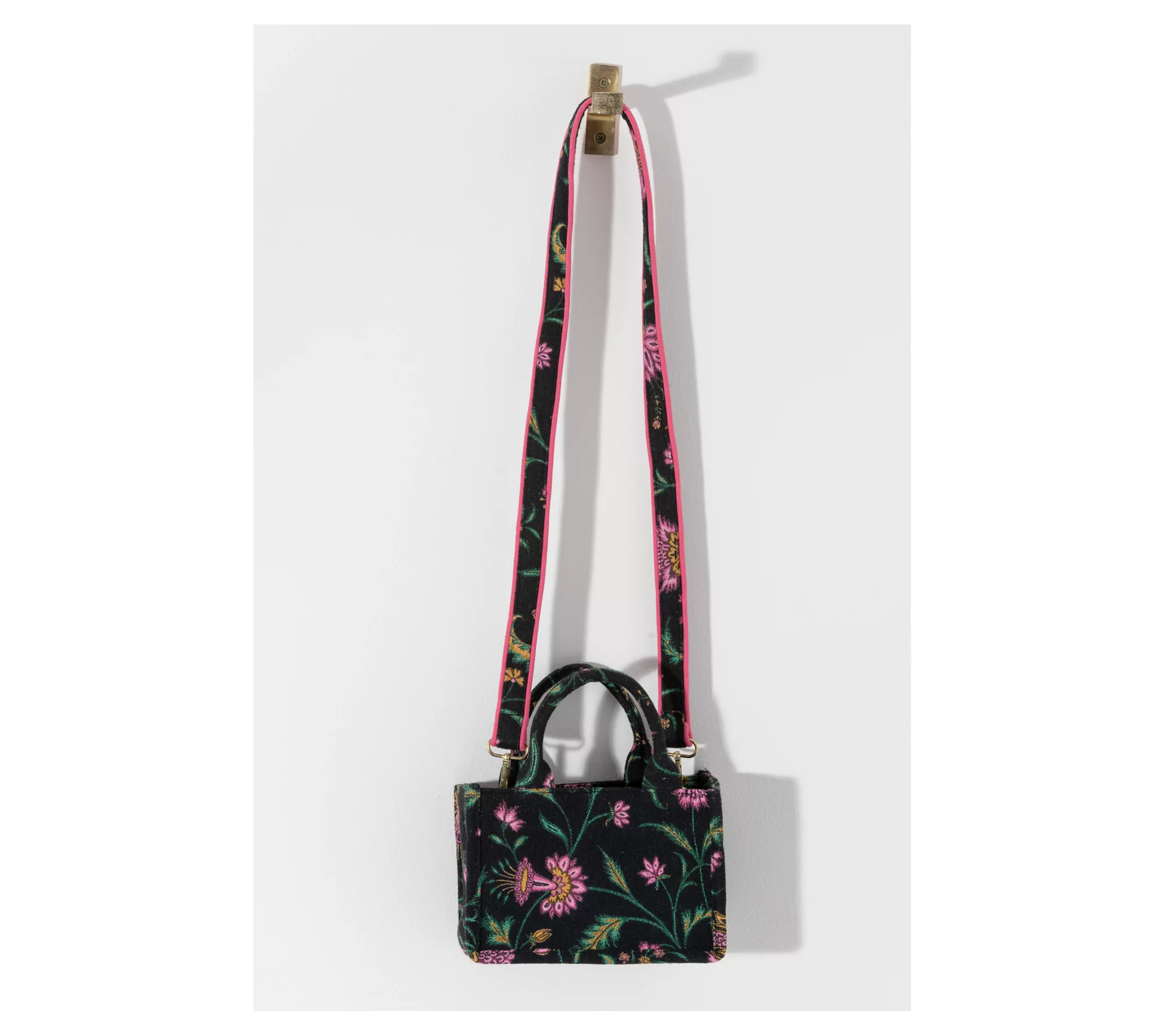 Shiraleah Karla Mini Cotton Tote Bag withCrossbody Strap