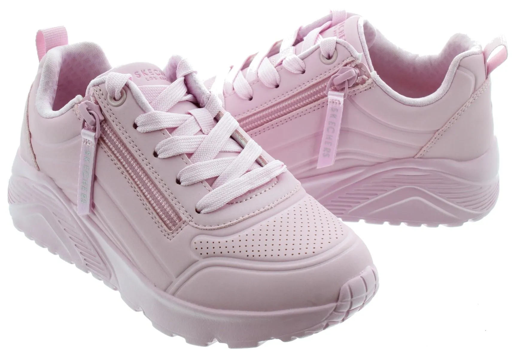 SKECHERS Kids 310387L Uno Zip Trainers In Light Pink