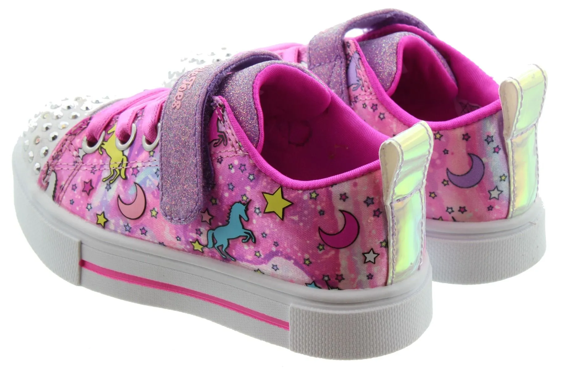 SKECHERS Kids 314803N Unicorn Dream Twinkle Light Up Trainers In Pink Multi