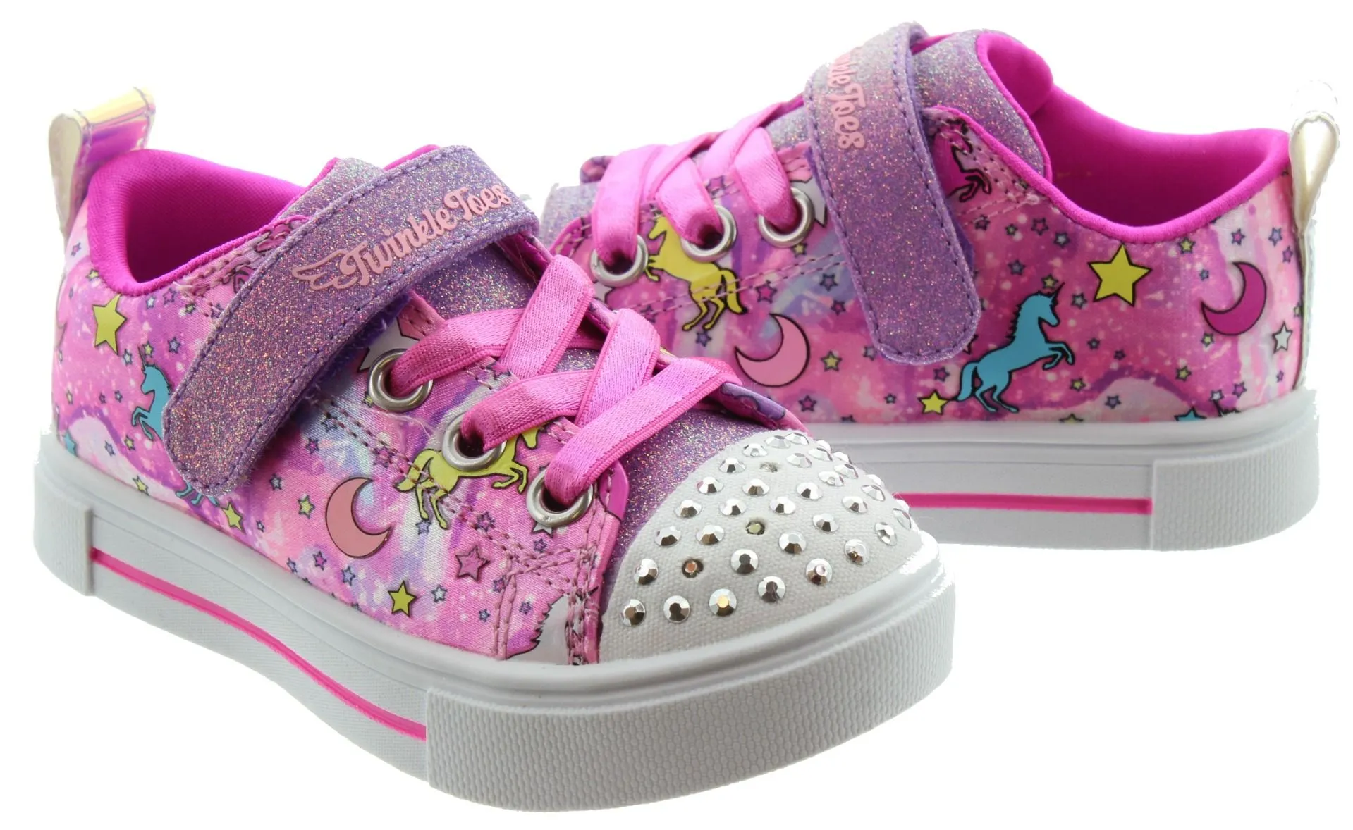 SKECHERS Kids 314803N Unicorn Dream Twinkle Light Up Trainers In Pink Multi