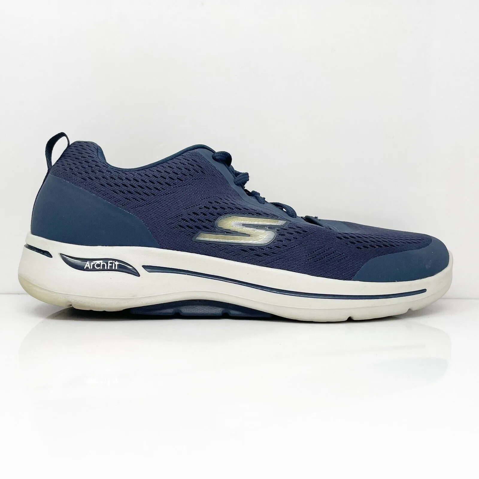 Skechers Mens Go Walk Arch Fit Idyllic 216116 Blue Running Shoes Sneakers Sz 13