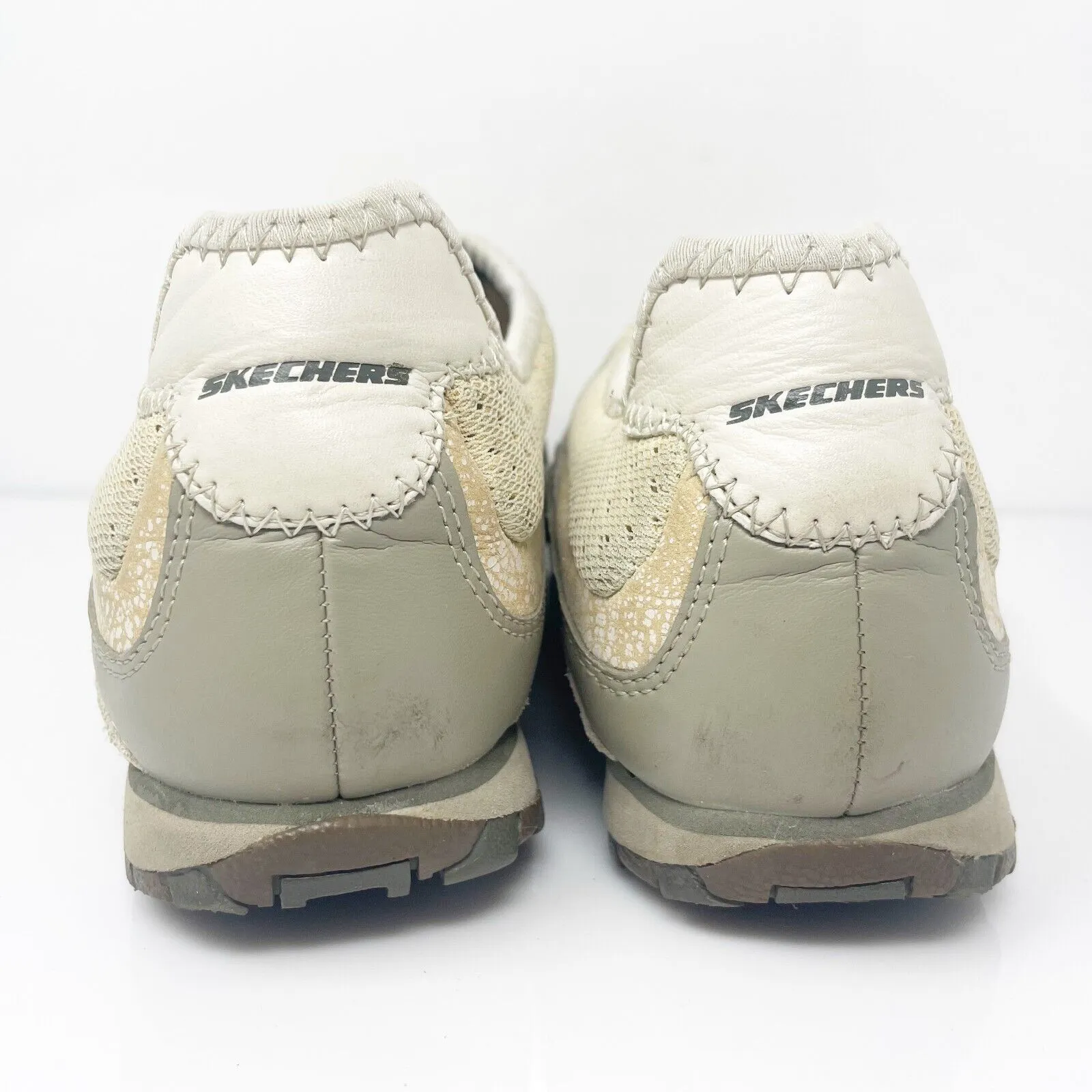 Skechers Womens Bikers 21552 Beige Running Shoes Sneakers Size 9