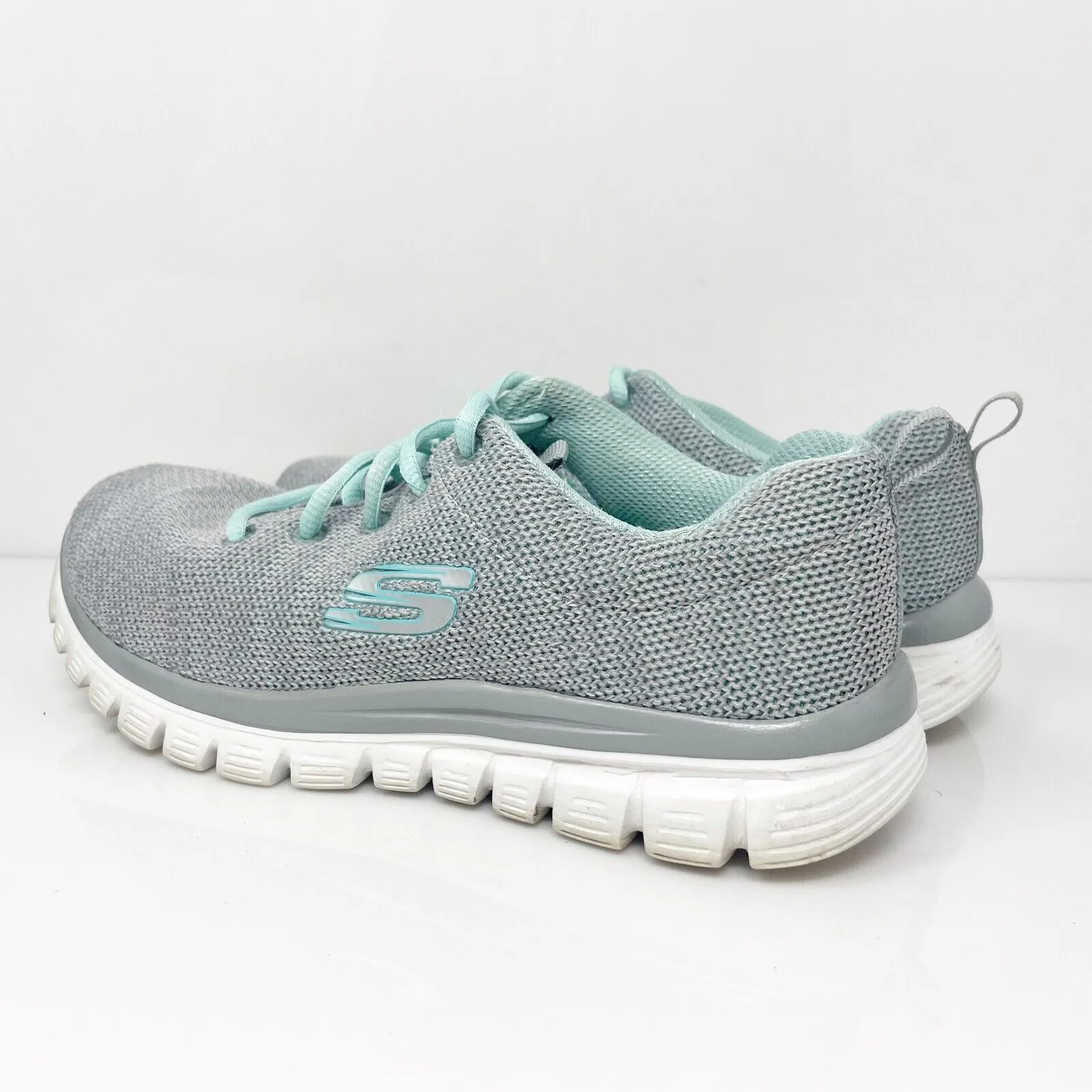 Skechers Womens Graceful Twisted Fortune 12614 Gray Running Shoes Sneakers Sz 7