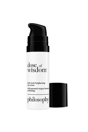 Skin | Dose of wisdom dark circle brightening eye cream 15ml | Philosophy