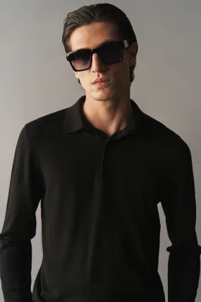 Slim Fit Wool Polo Shirt