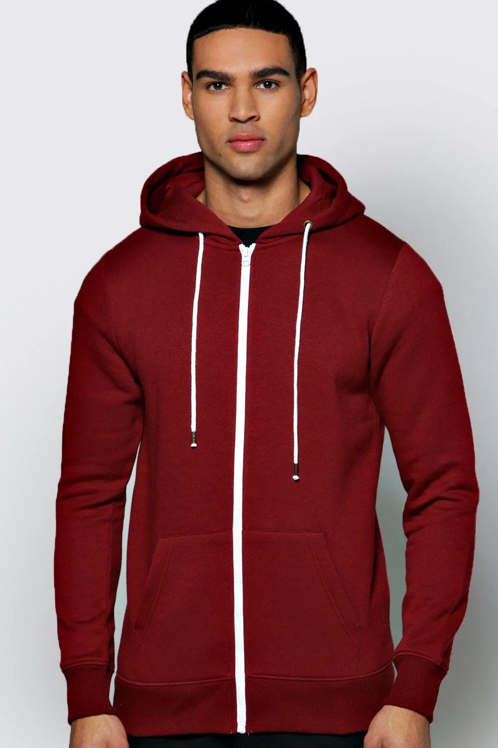 Slim Fit Zip Through Hoodie