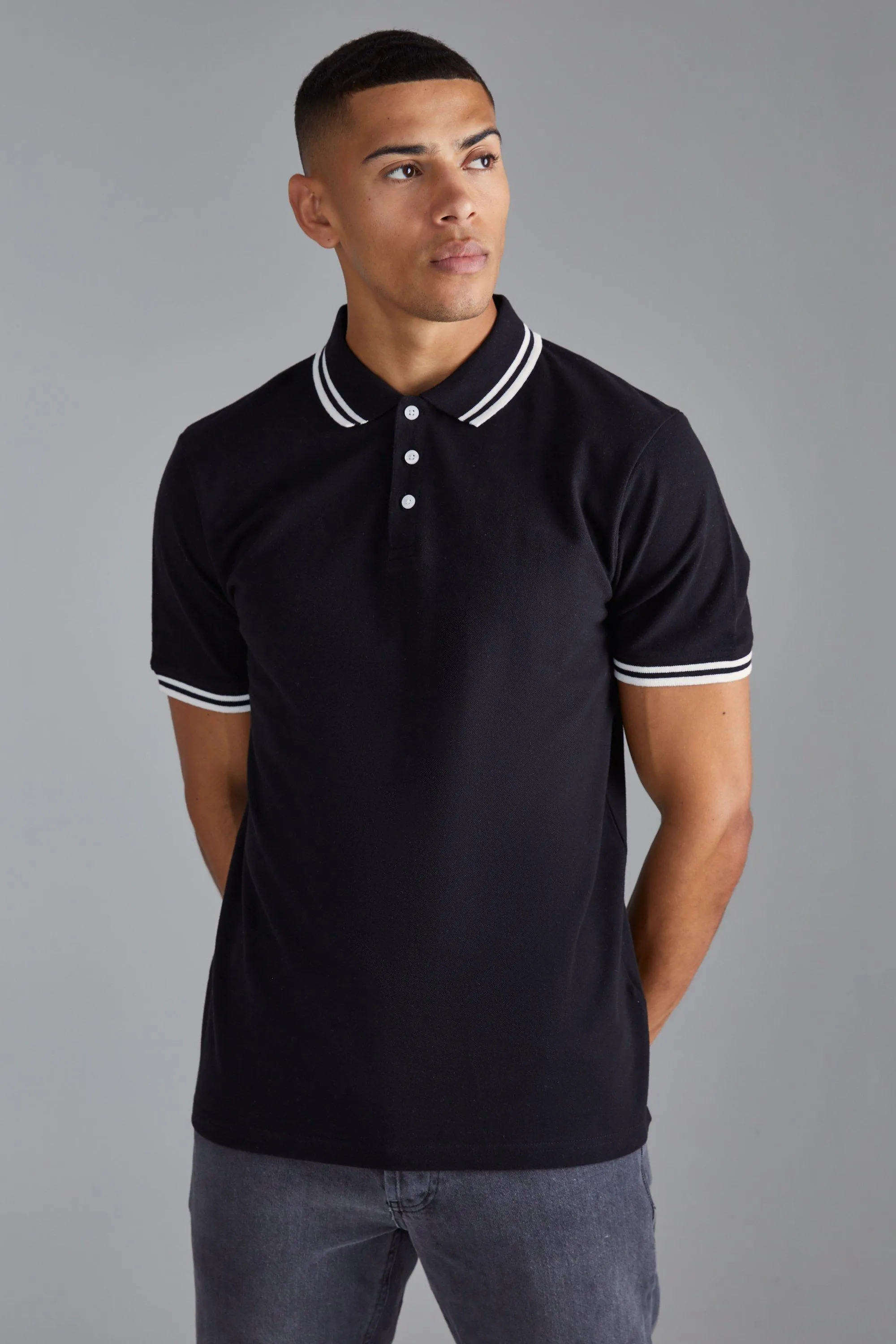 Slim Tipped Pique Golf Polo