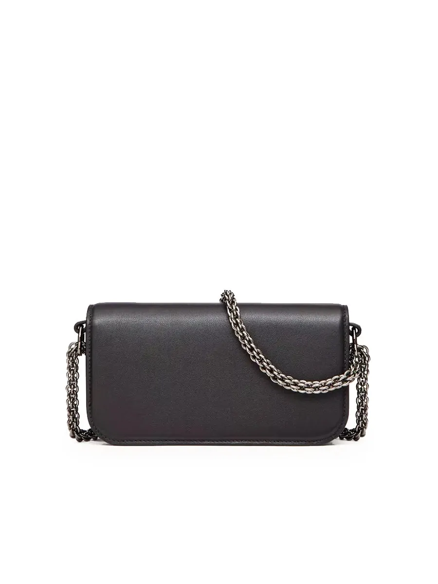 Small Loco Shoulder Bag with Jewel Logo in Black