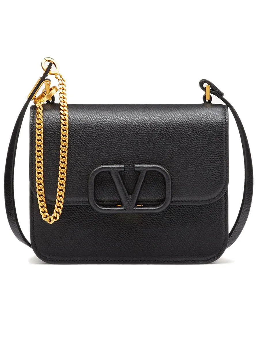 Small VSLING Grainy Calfskin Shoulder Bag