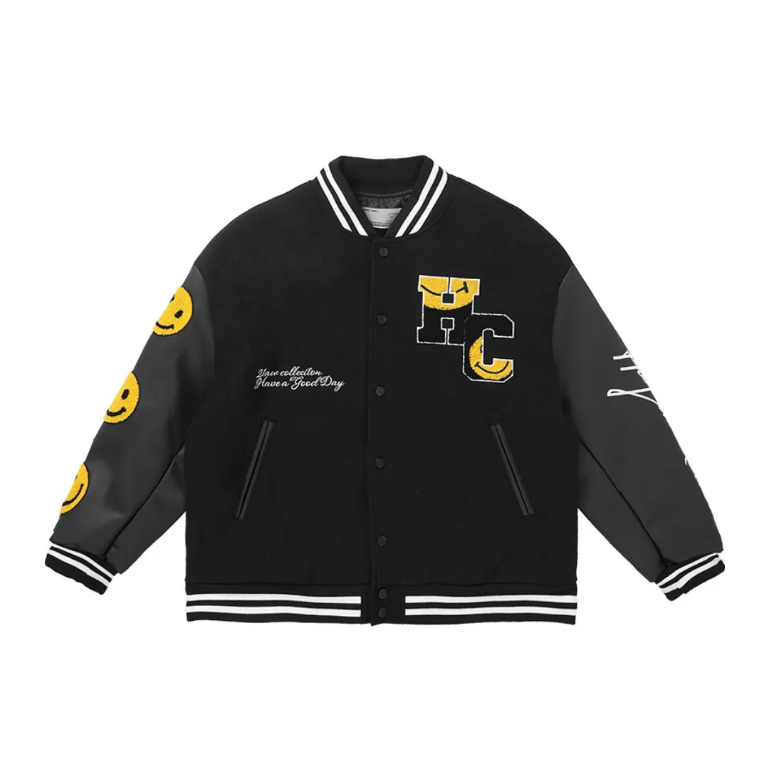 Smiley Face Varsity jacket