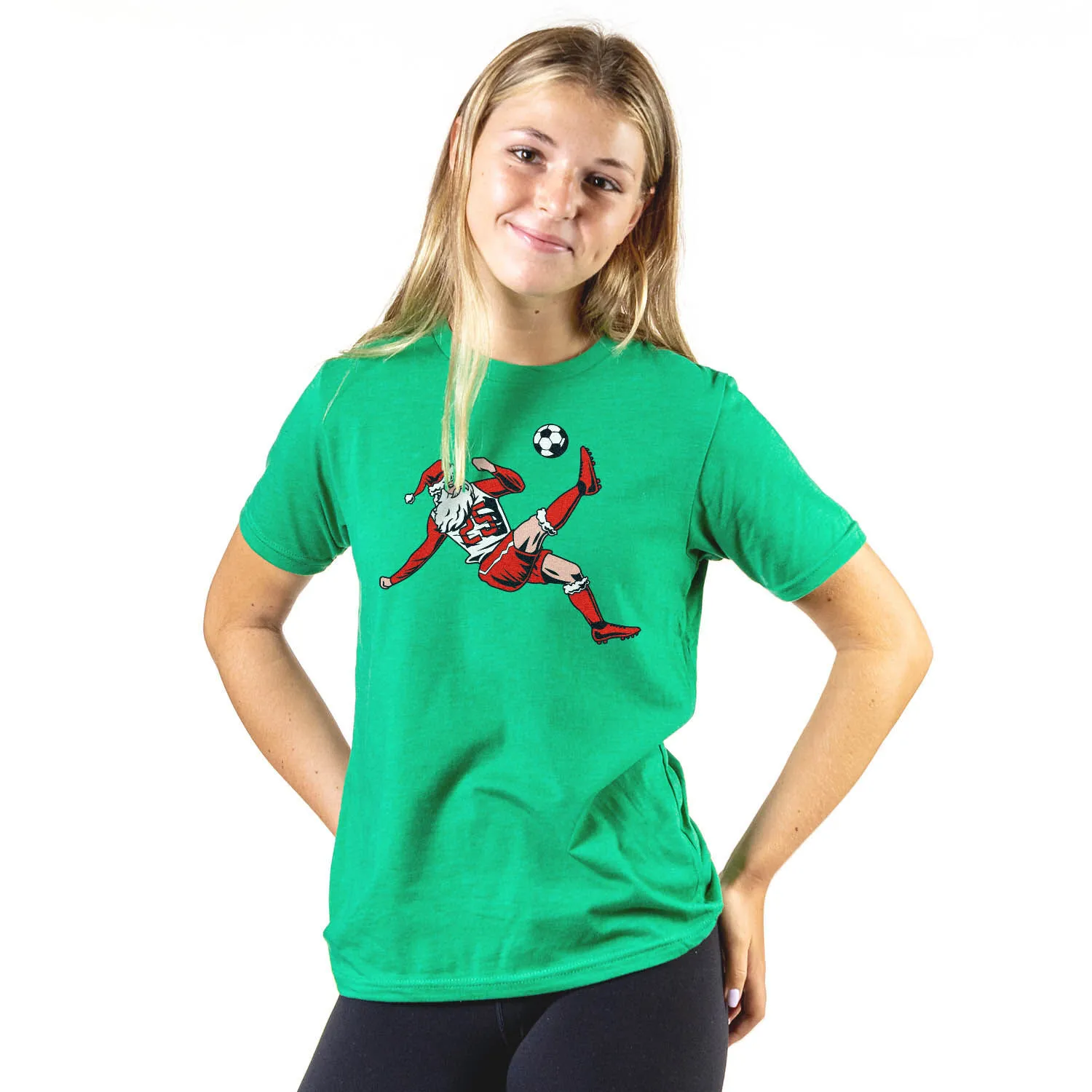 Soccer Short Sleeve T-Shirt - Soccer Santa 