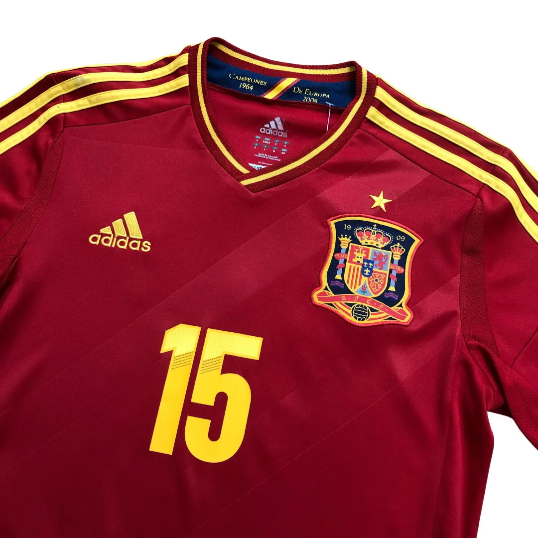 Spain Ramos 15 Adidas 2012 Football Shirt Small