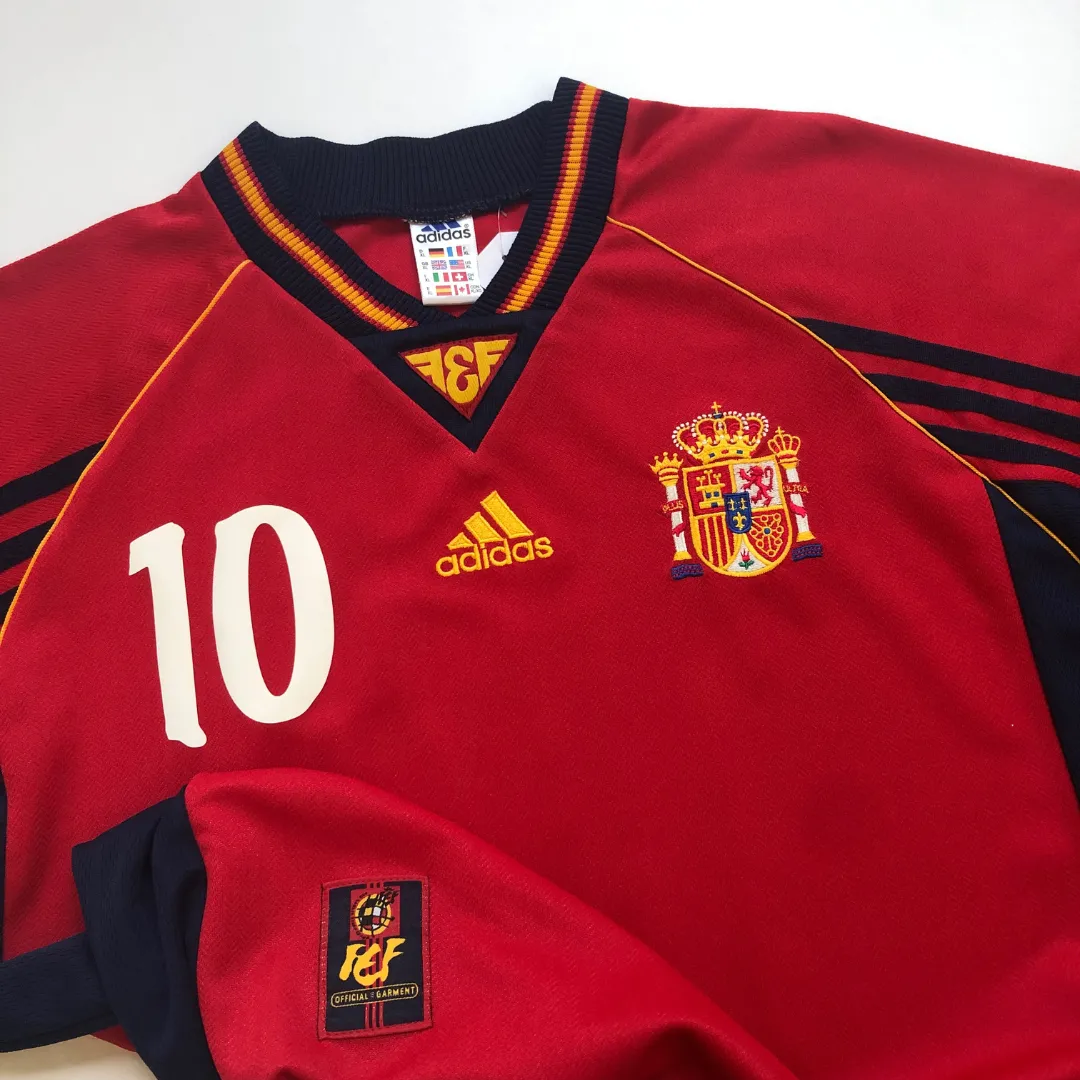 Spain Vintage Raul Adidas 1998 Football Shirt XL