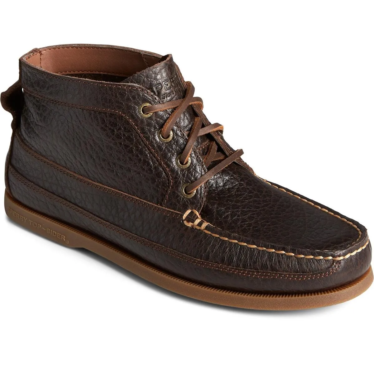 Sperry Authentic Original Boat Chukka Tumbled Boots Dark Brown