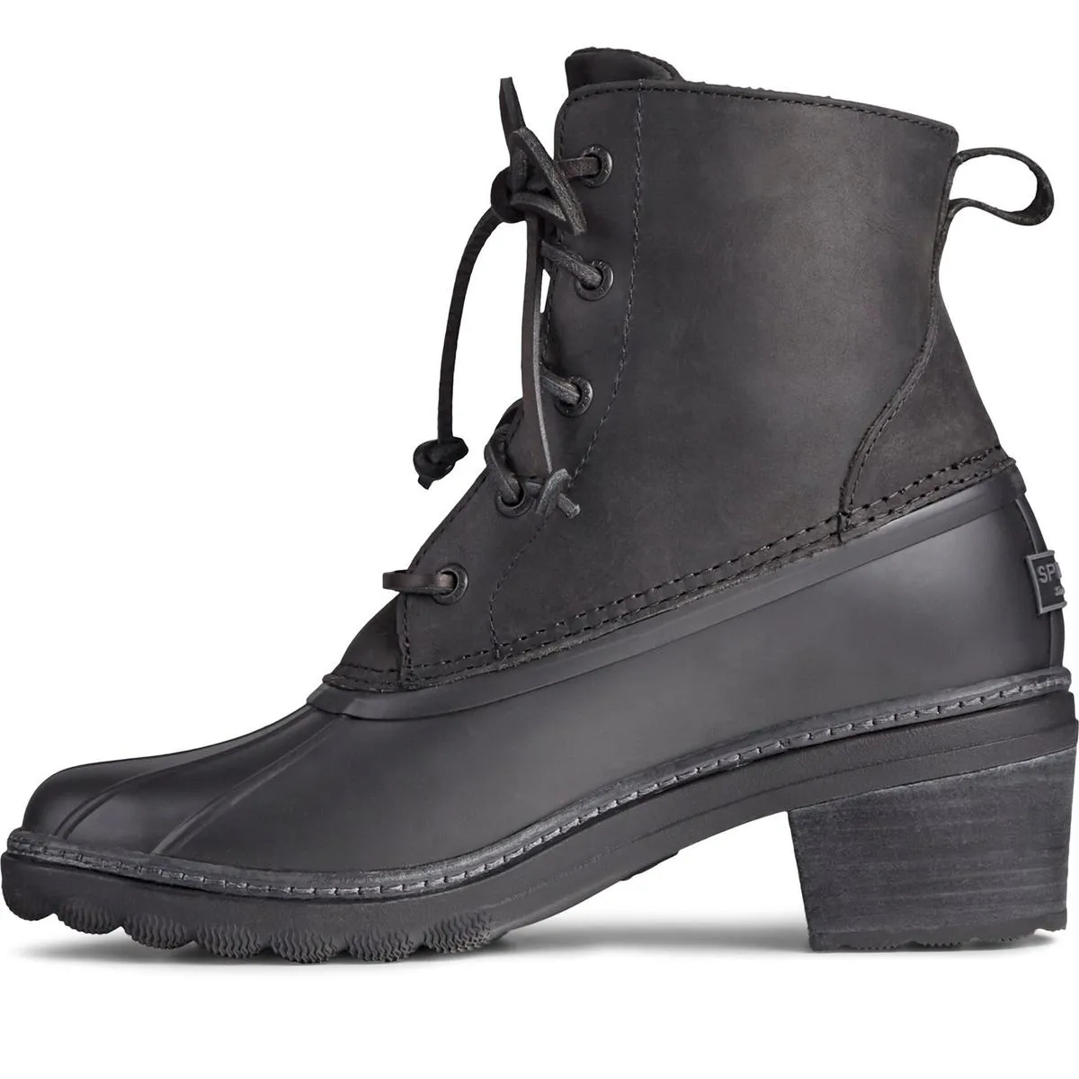 Sperry Saltwater Heel Fashion Ankle Boots Black