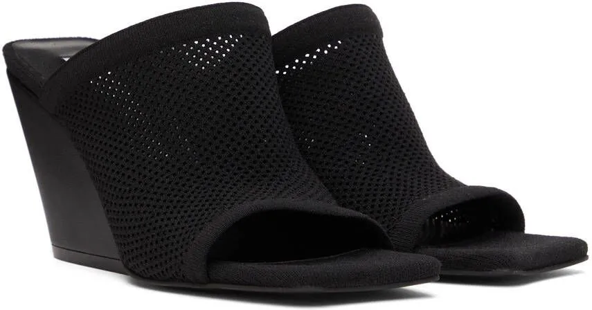 Stella McCartney Black Knit Mesh Mules