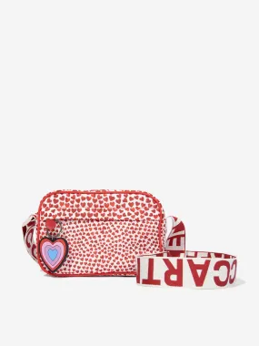 Stella McCartney Girls Heart Crossbody Bag in Red (20cm)