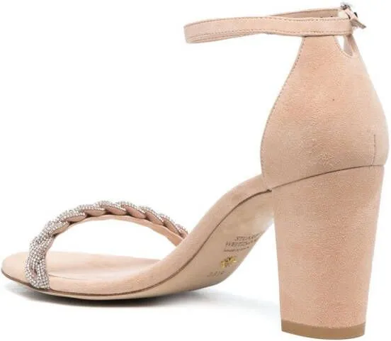 Stuart Weitzman Nudistcurve 80mm embellished sandals Neutrals