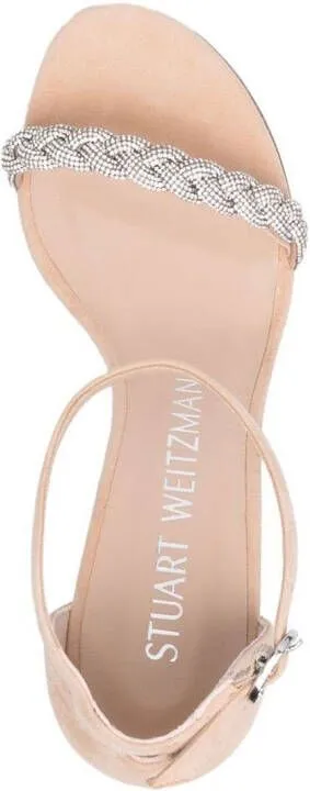 Stuart Weitzman Nudistcurve 80mm embellished sandals Neutrals