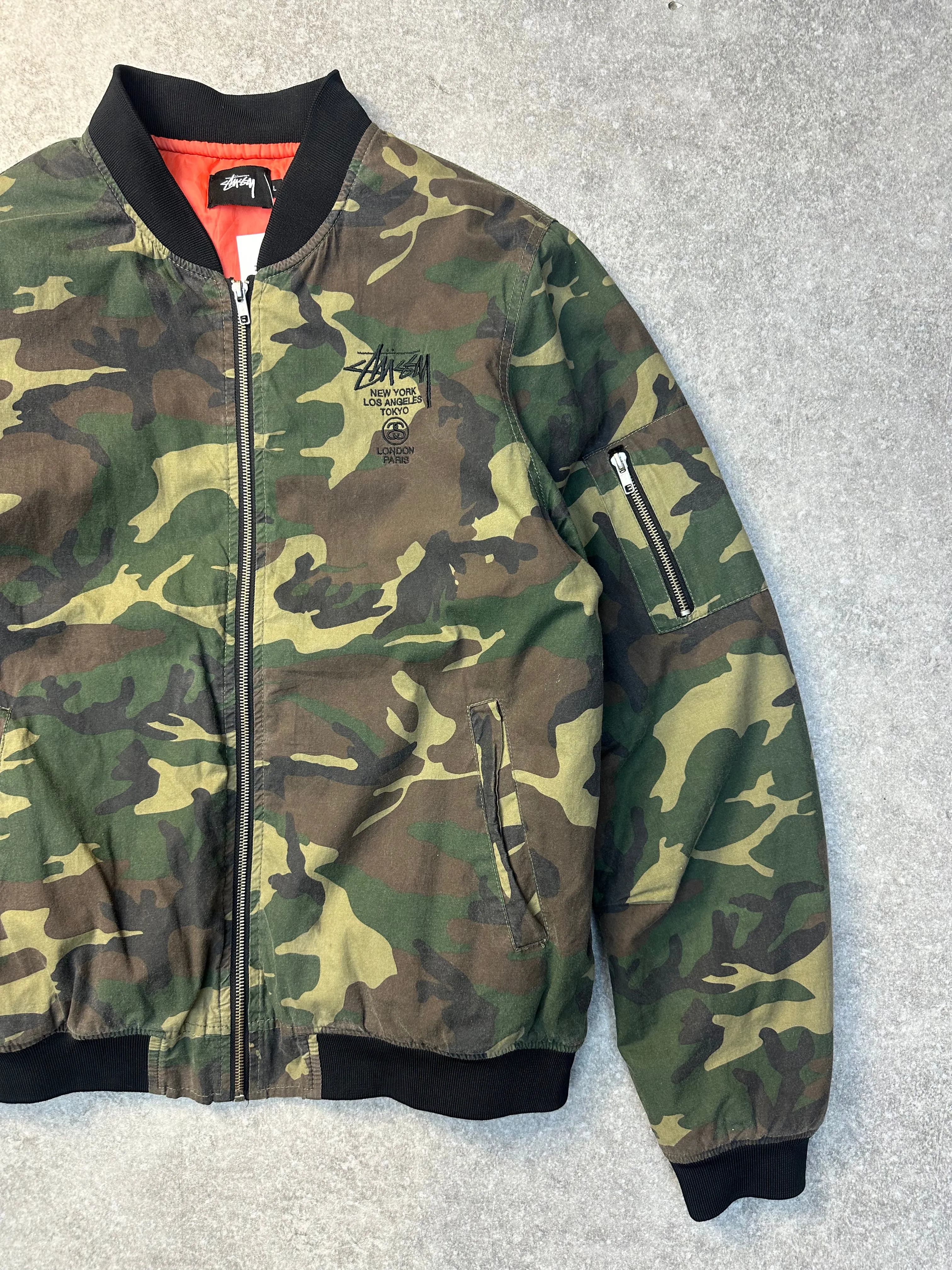 Stussy Camo Jacket Bomber Jacket
