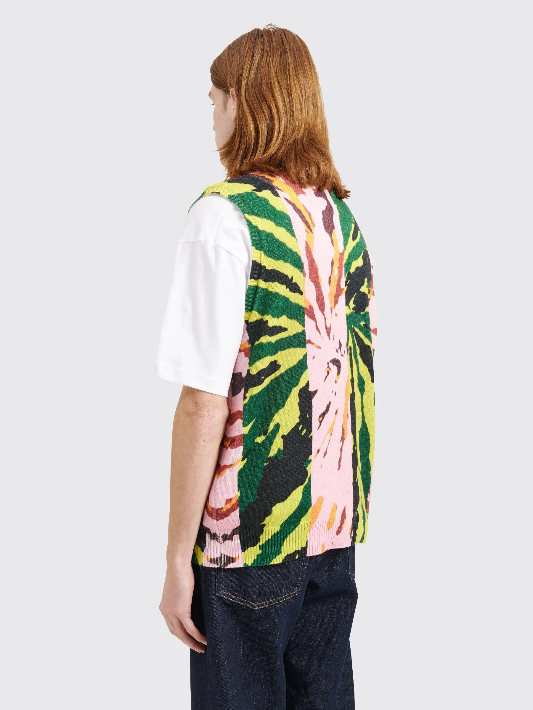 Stüssy Printed Sweater Vest Pink