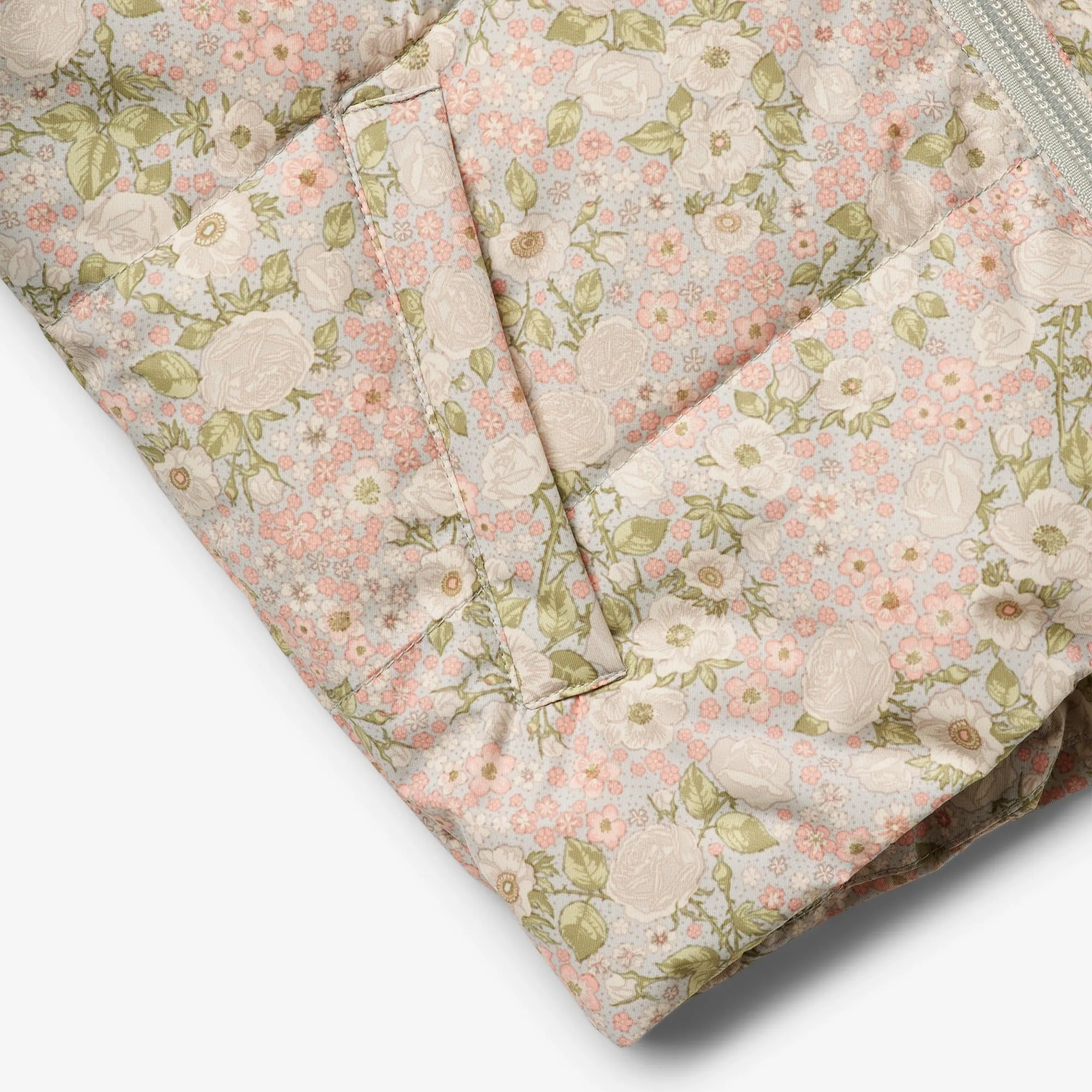Summer Puffer Waistcoat Andre - sea salt roses