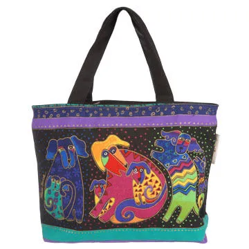 Sun N Sand Women's Laurel Burch Dogs and Doggies Mini Square Tote Bag