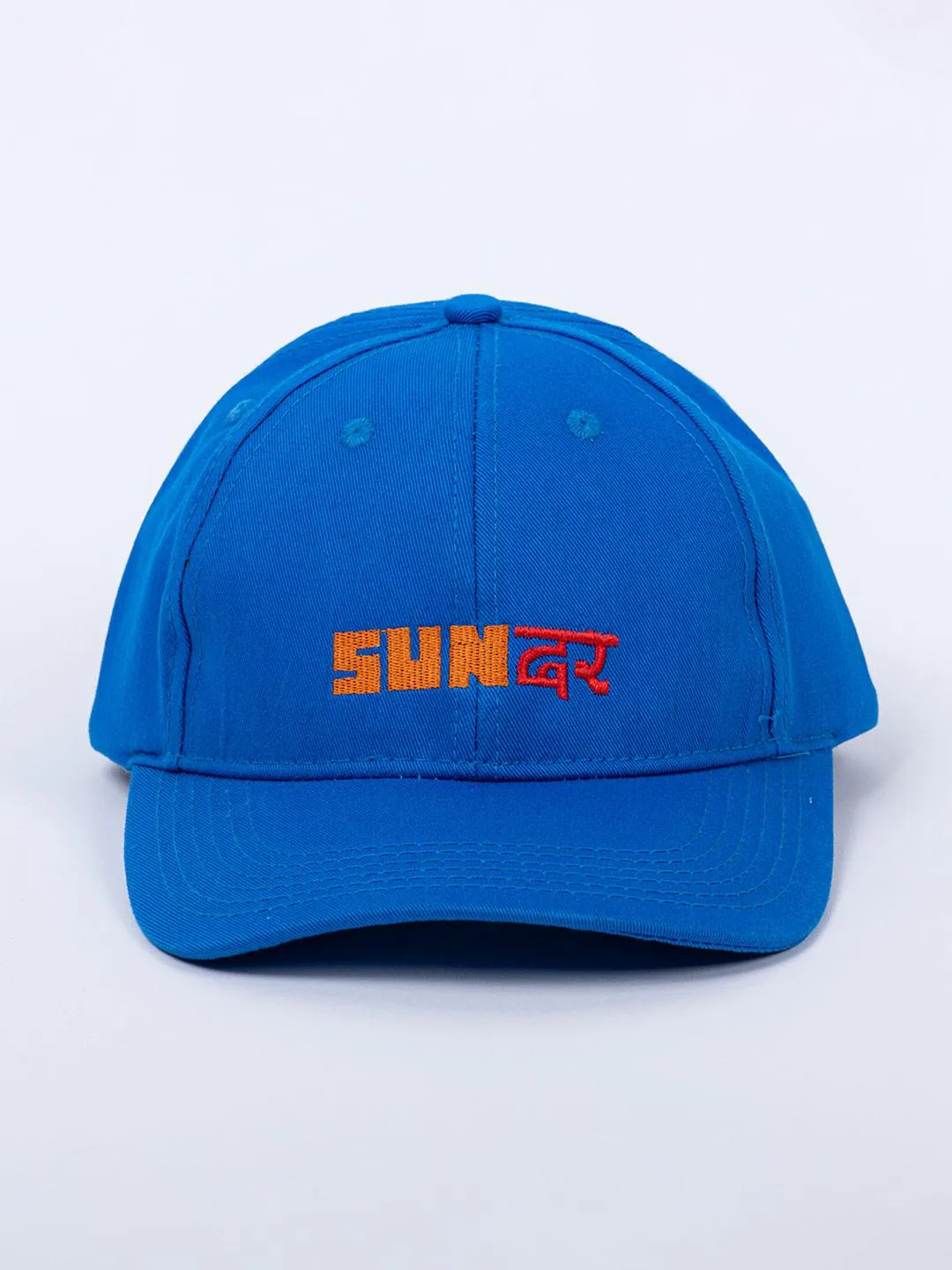 Sundar Embroidered Blue Free Size Unisex Baseball Caps