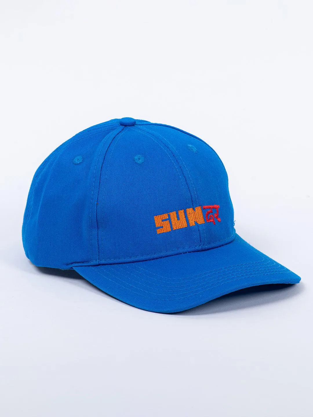 Sundar Embroidered Blue Free Size Unisex Baseball Caps