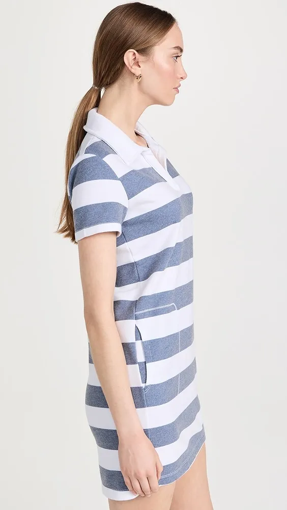 SUNDRY   Stripe Mini Polo Dress 