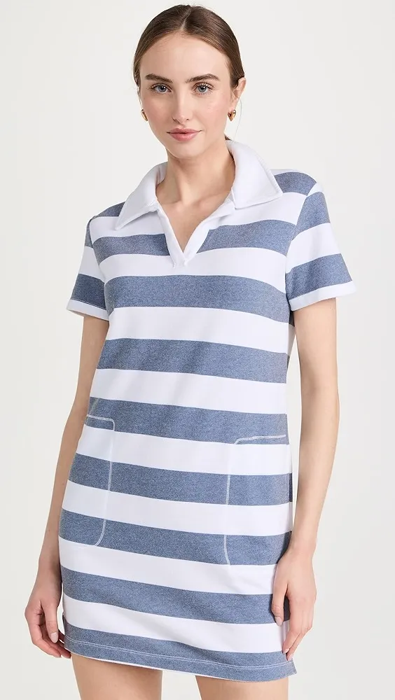 SUNDRY   Stripe Mini Polo Dress 