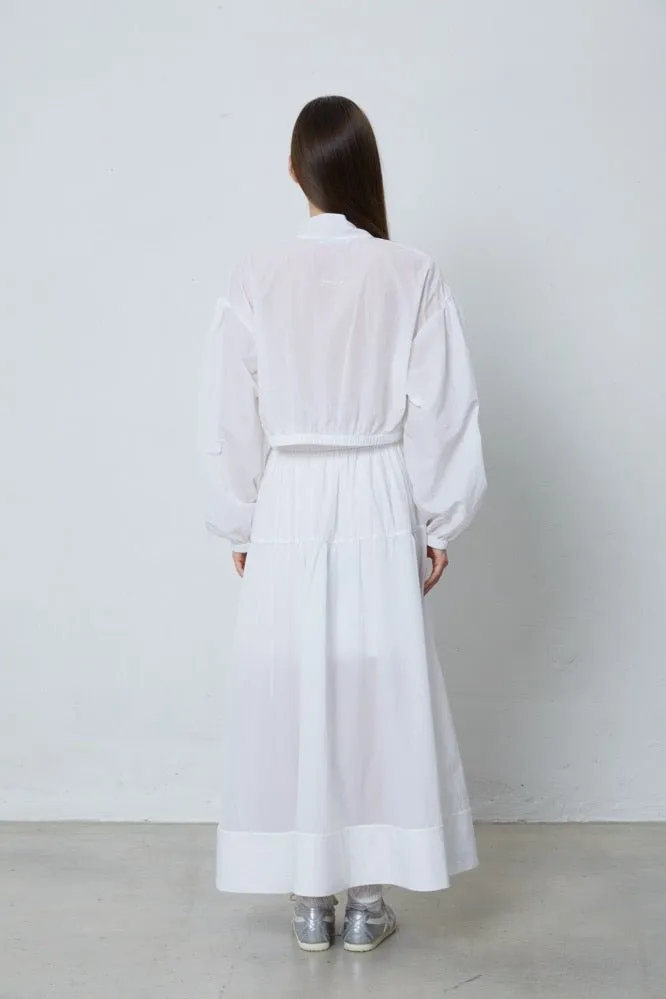 Sunscreen Long Skirt in White-