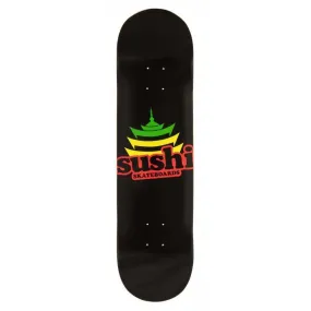 Sushi Skateboards Pagoda Logo Skateboard Deck Black 8.1