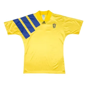 Sweden Original Adidas 1992/1994 Home Vintage Football Shirt Medium/Large