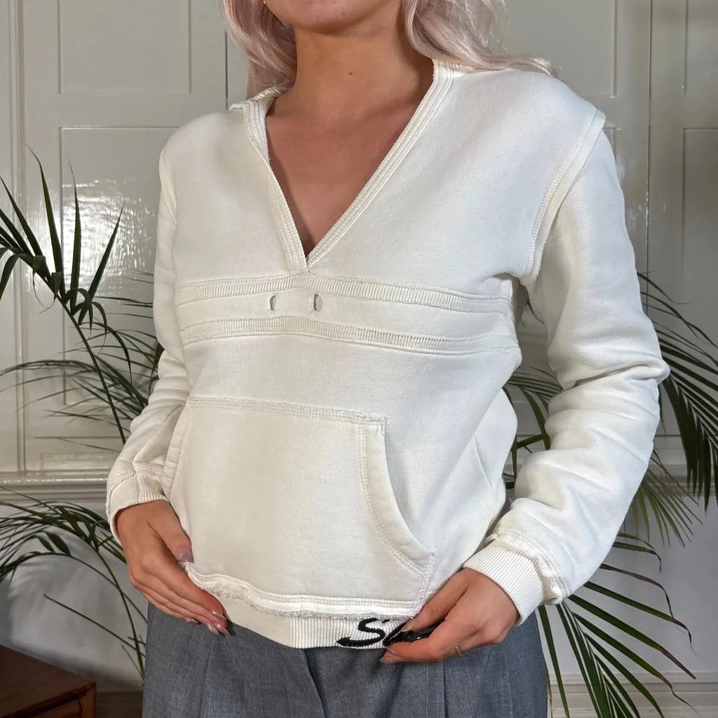 Sweet Years Hoodie - XS White Cotton Blend