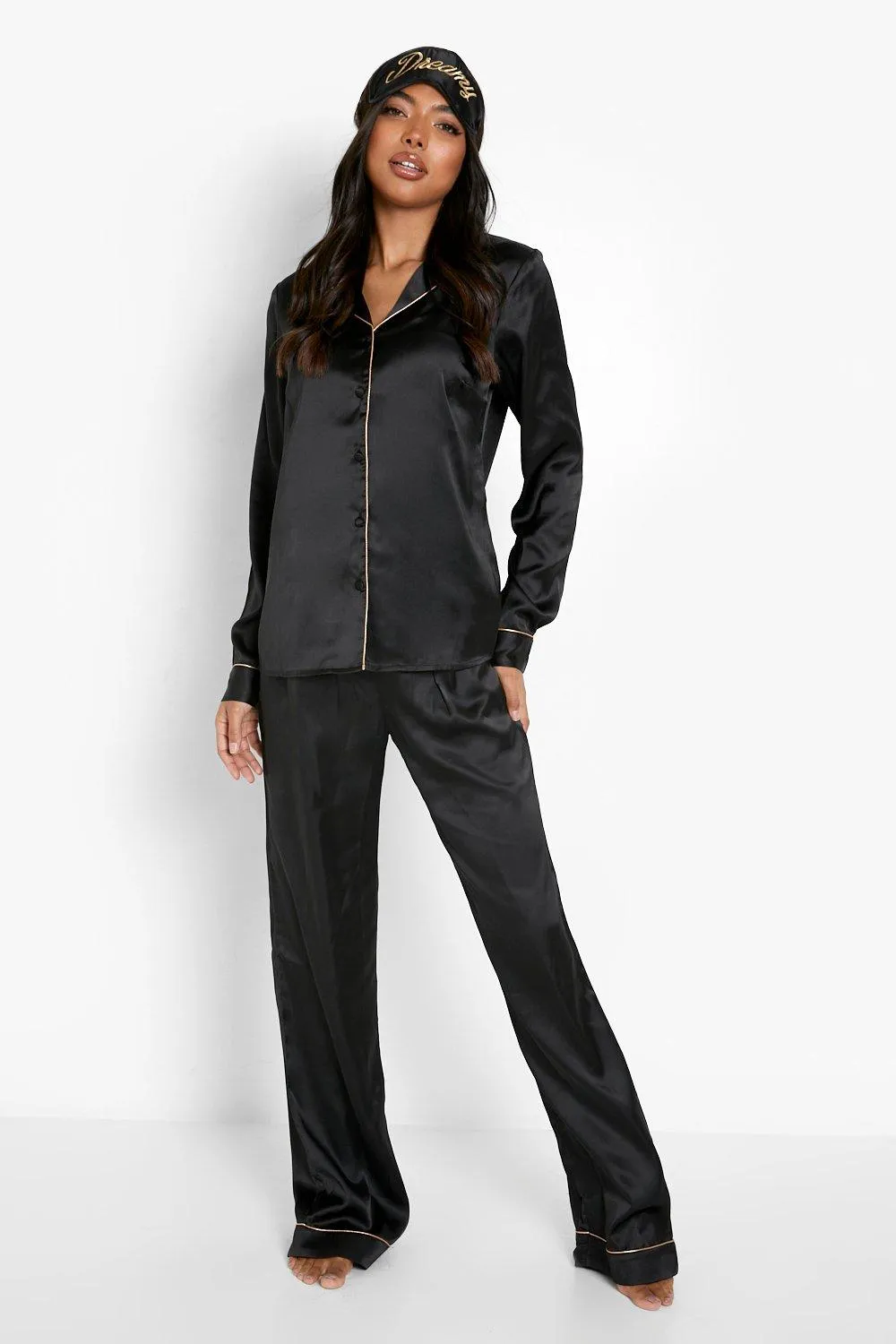 Tall Dreamy Satin Pj And Mask Set